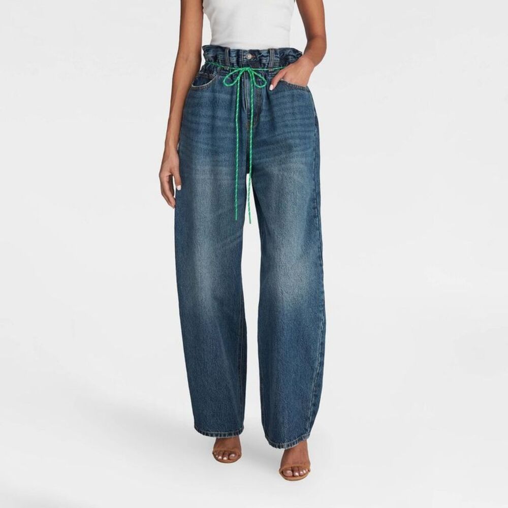 KBB by Kahlana -  Women's Barrel Leg 'The Paper Bag J Blue